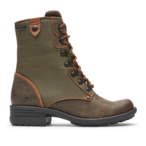 Women's Cobb Hill Brunswick Lace Waterproof - Forest Nubuck/Textile