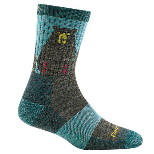 Darn Tough Bear Town Micro Crew Socks - Aqua