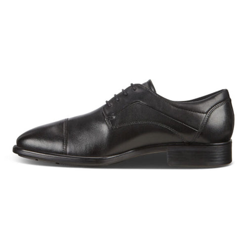 Men's ECCO Citytray Cap Toe Tie - Black