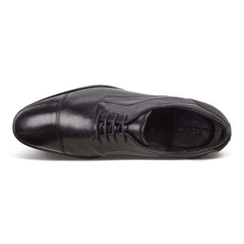 Men's ECCO Citytray Cap Toe Tie - Black