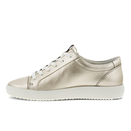 Women's ECCO Soft 7 Mono 2.0 - Pure White Gold Leather