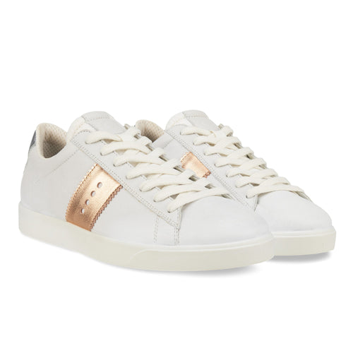 Women's ECCO Street Lite Retro - White/Bronze