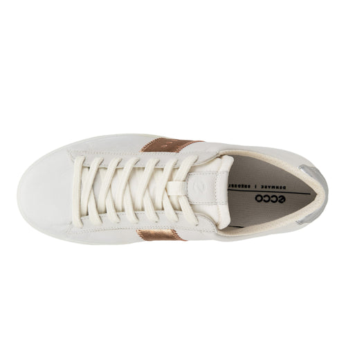 Women's ECCO Street Lite Retro - White/Bronze