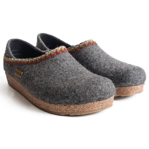 Haflinger GZH Zigzag Clog - Grey