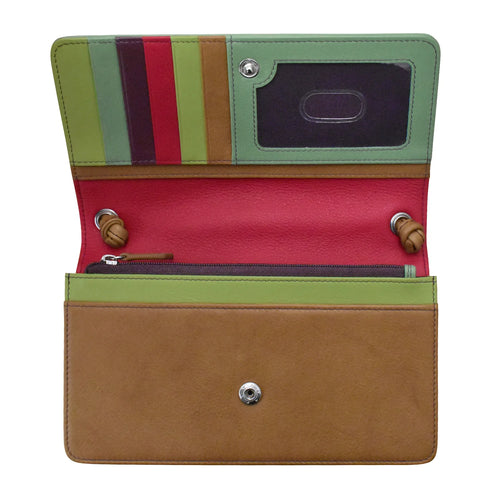 ili New York Flap Phone Bag Organizer - Sage Multi