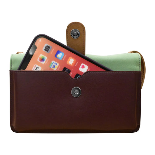 ili New York Flap Phone Bag Organizer - Sage Multi