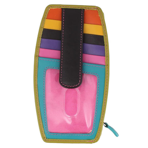 ili New York Mini Asymmetric Credit Card Wallet - Black Brights