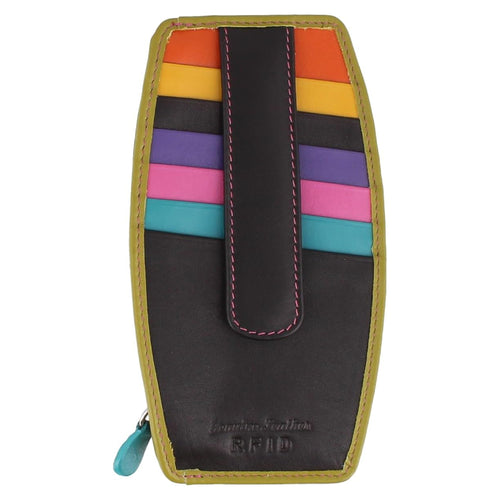 ili New York Mini Asymmetric Credit Card Wallet - Black Brights