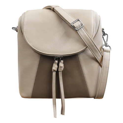 ili New York Round Zip Bag - Stone/Taupe