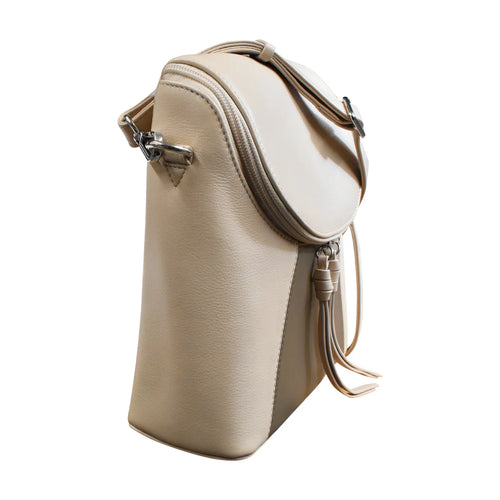 ili New York Round Zip Bag - Stone/Taupe