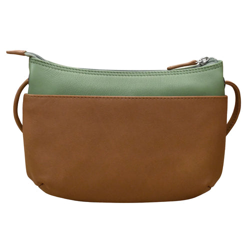 ili New York Round Zip Top Crossbody - Sage Combo