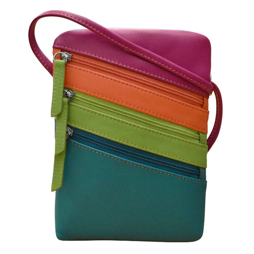 ili New York Small Triple Zip Crossbody - Paradise Multi