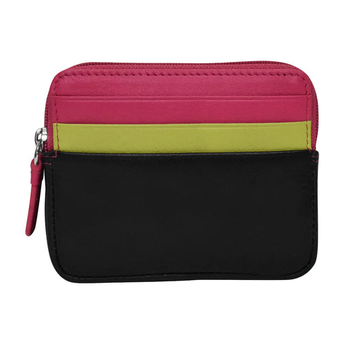 ili New York Zip Card Case - Black Brights