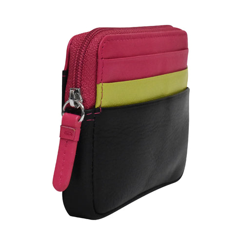 ili New York Zip Card Case - Black Brights