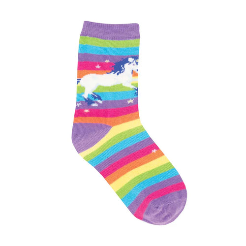 Kids' Socksmith Magical Unicorn Cotton Crew Socks - 4-7 years - Lavender