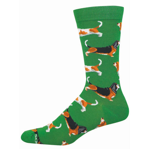 Men's Socksmith Basset Hounds Bamboo Crew Socks