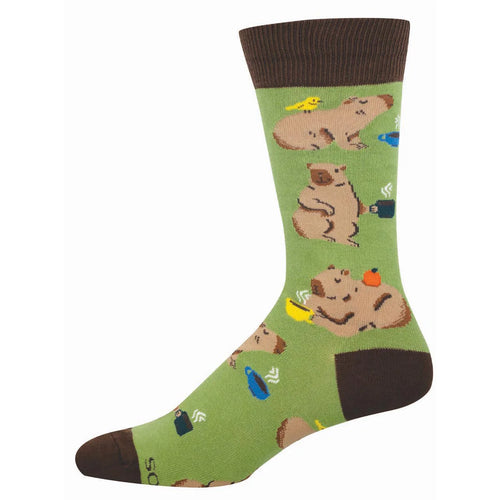 Men's Socksmith Capybara Cafe Cotton Crew Socks