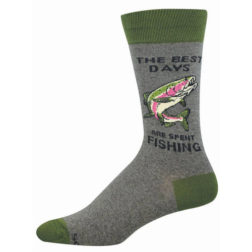 Men's Socksmith Days Spent Fishing Cotton Crew Socks
