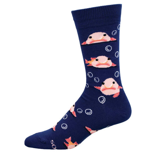 Men's Socksmith Blobfish Cotton Crew Socks – Navy