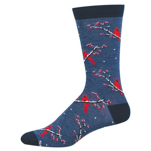 Men's Socksmith Winter Cardinal Bamboo Crew Socks