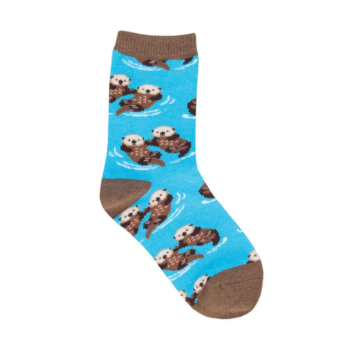 Kids' Socksmith Significant Otter Cotton Crew Socks - 4-7 years - Blue