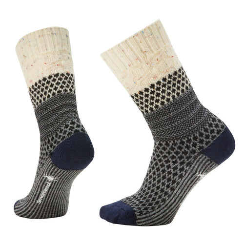 Women's Smartwool Everyday Popcorn Cable Crew Socks - Natural Donegal