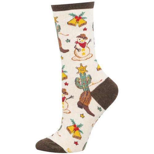 Women's Socksmith Howdy Christmas Cotton Crew Socks
