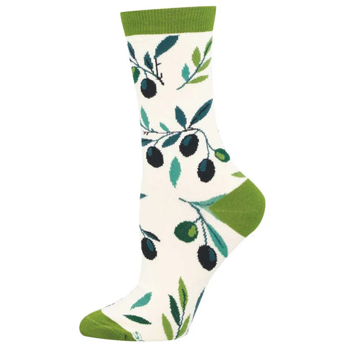 Women's Socksmith An Olive Branch of Sorts Bamboo Crew Socks