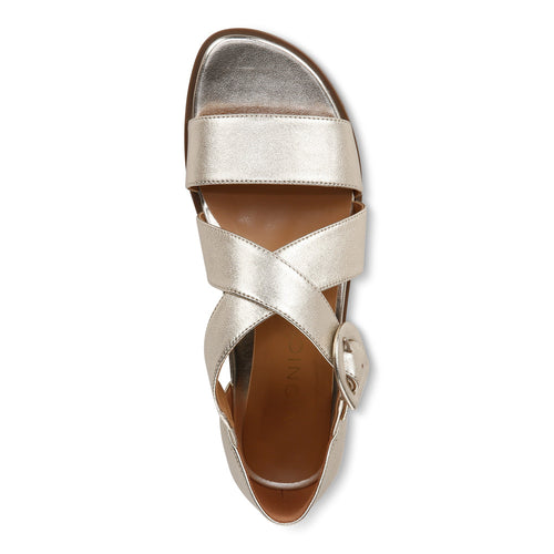 Women's Vionic Pacifica Strappy Sandal - Gold Leather