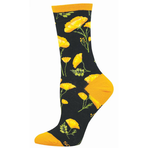 Women's Socksmith California Poppies Cotton Crew Socks