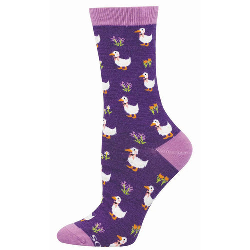 Women's Socksmith Duck, Duck, Flower Bamboo Crew Socks