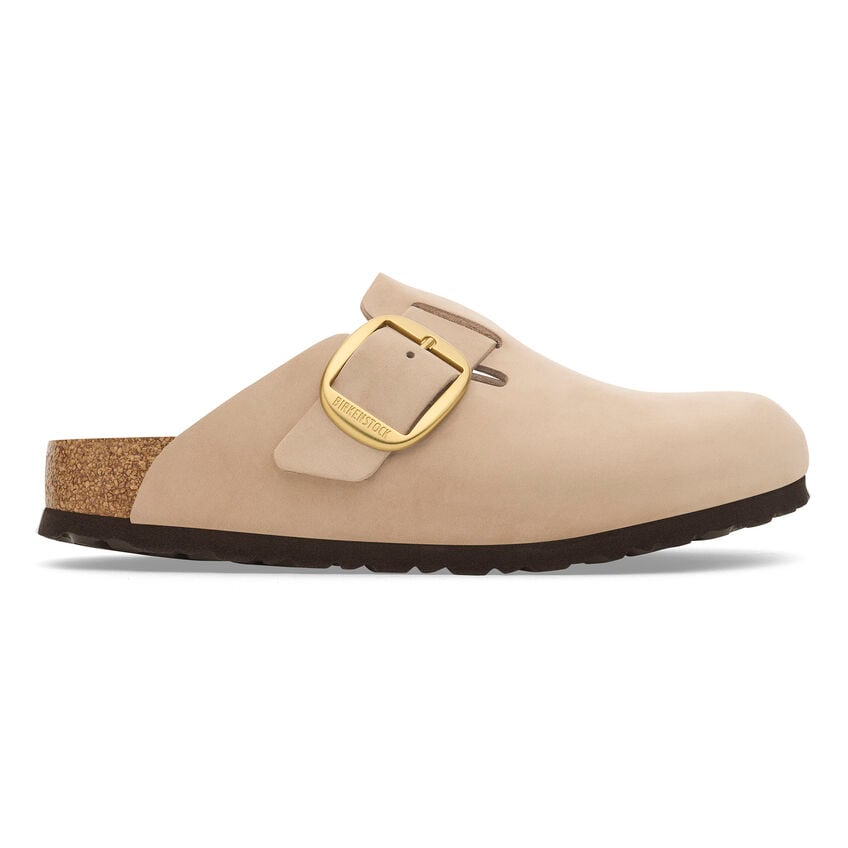 Sandcastle Brown Birkenstocks With Gold Buckle Arizona Big Buckle
