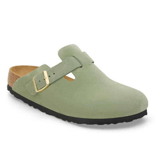 Women’s Birkenstock Boston Soft Footbed – Green Tea