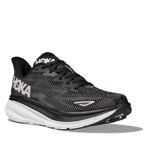 women's hoka clifton 9 black white