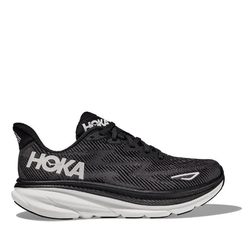 women's hoka clifton 9 black white