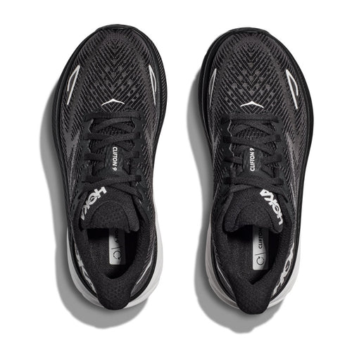 women's hoka clifton 9 black white