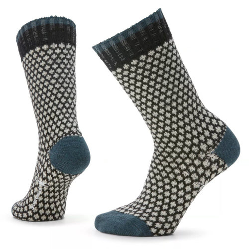 Women's Smartwool Everyday Popcorn Polka Dot Full Cushion Crew Socks - Black